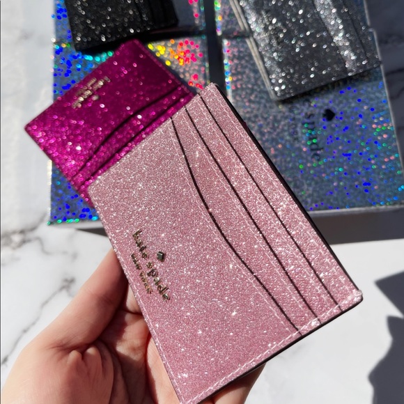 Glitter💕♠️Kate Spade Cardholder NEWINBOX - Picture 2 of 4